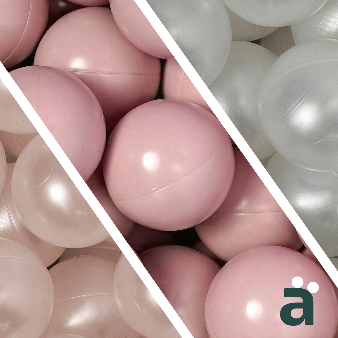 Rosa und perlmutt Bälle fürs Bällebad