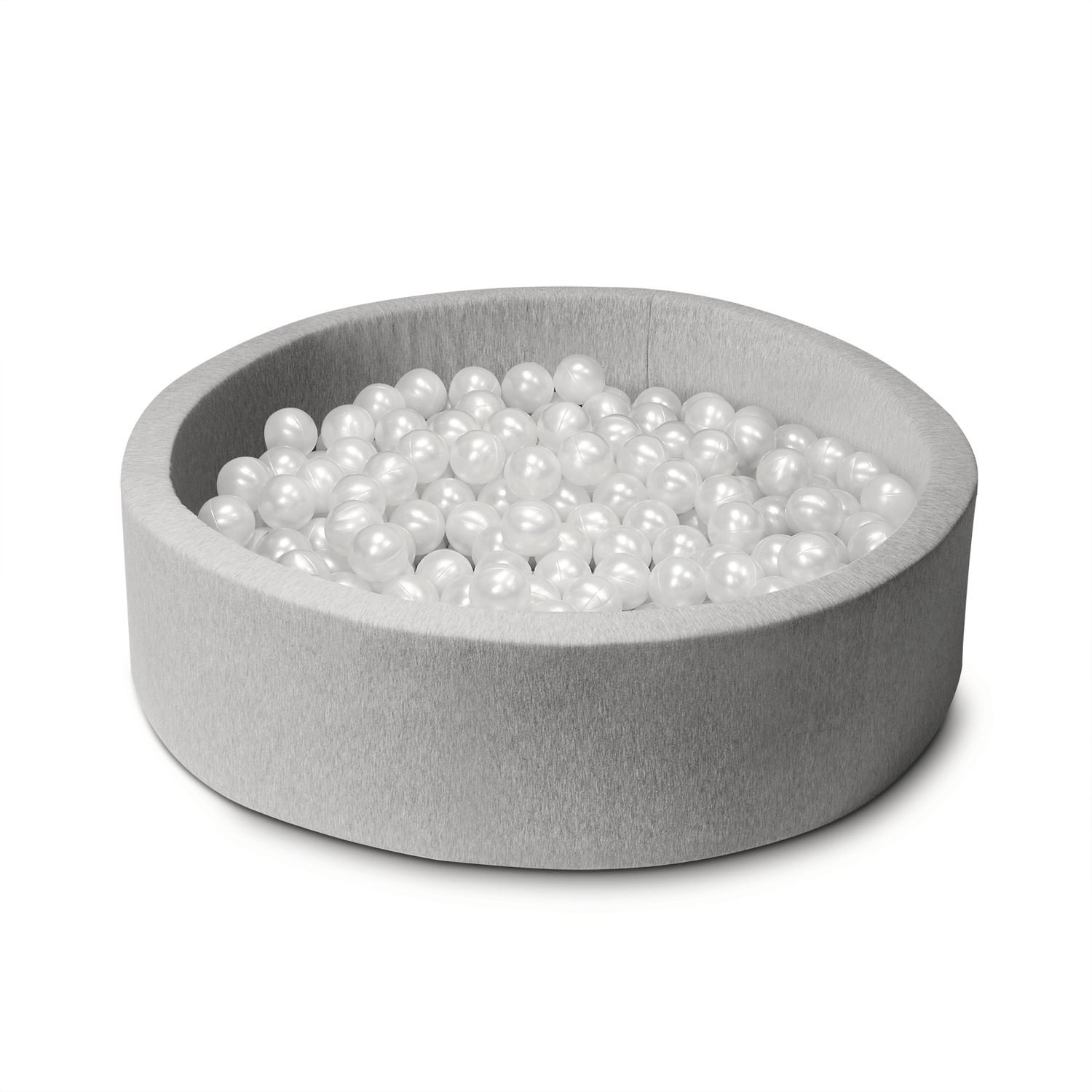 hellgraues Bällebad mit Bio-Bällen