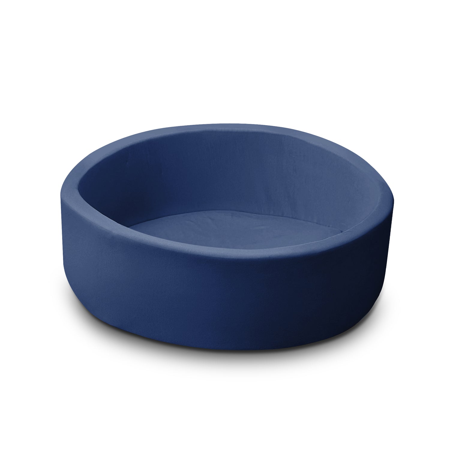 dunkelblaues Bällebad ohne Bälle