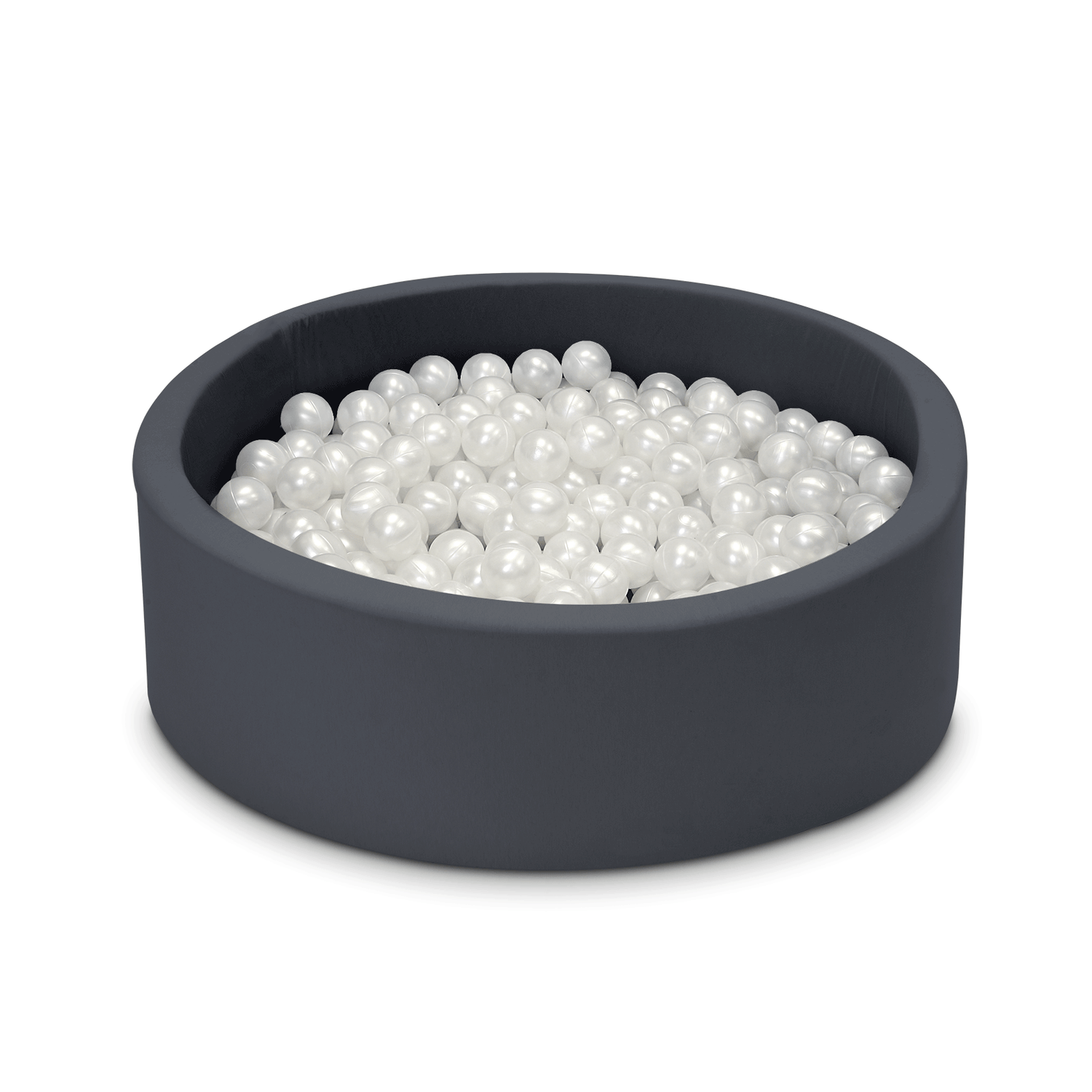 dunkelgraues Bällebad mit Bio-Bällen