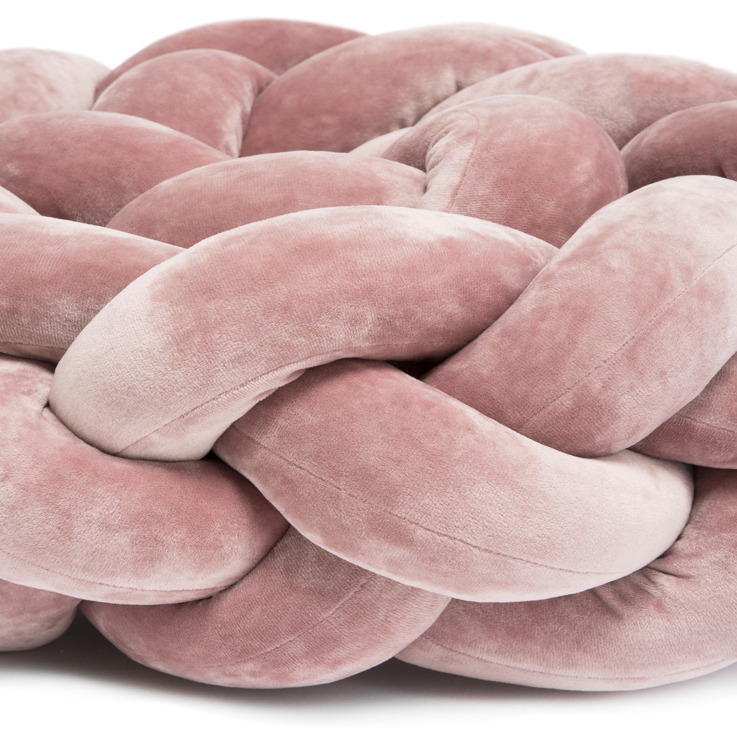 Detailaufnahme Bettschlange in altrosa  4-strängig