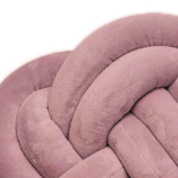 Detailaufnahme Knotenkissen in rosa