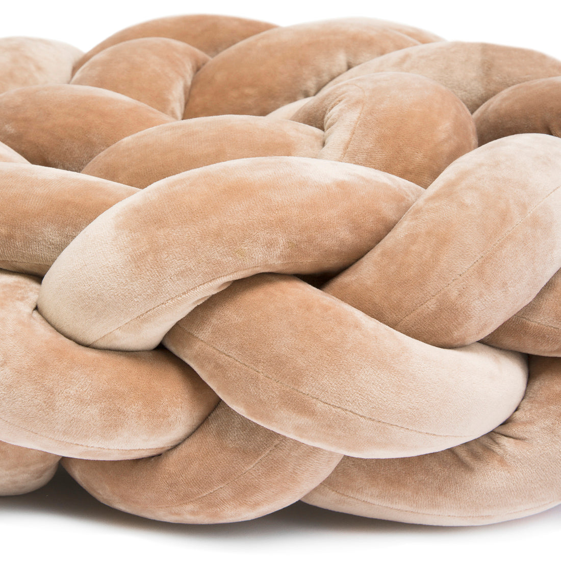 Detailaufnahme Bettschlange in beige 4-strängig